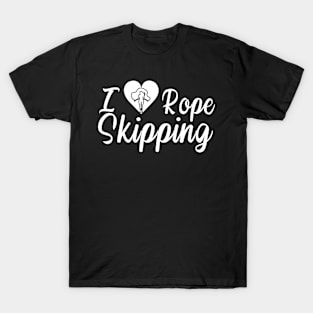 I Heart Rope Skipping Design for Rope Jumpers T-Shirt